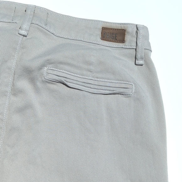 Paige Elson Mid Rise Slim Fit Soft Twill Trouser Jogger Pants Light Gray 27 - Picture 13 of 14